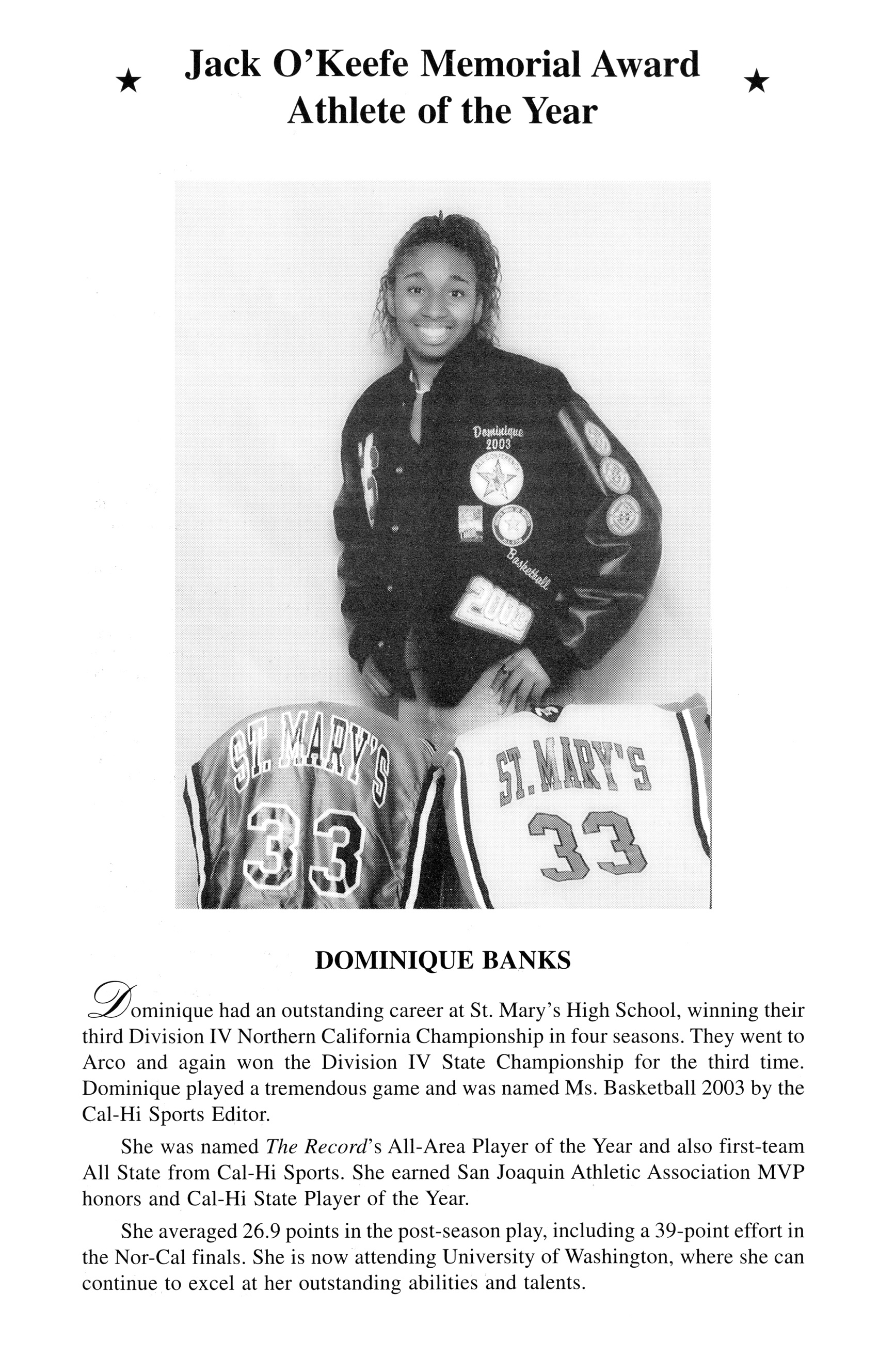 Dominique Banks – Stockton Athletic 