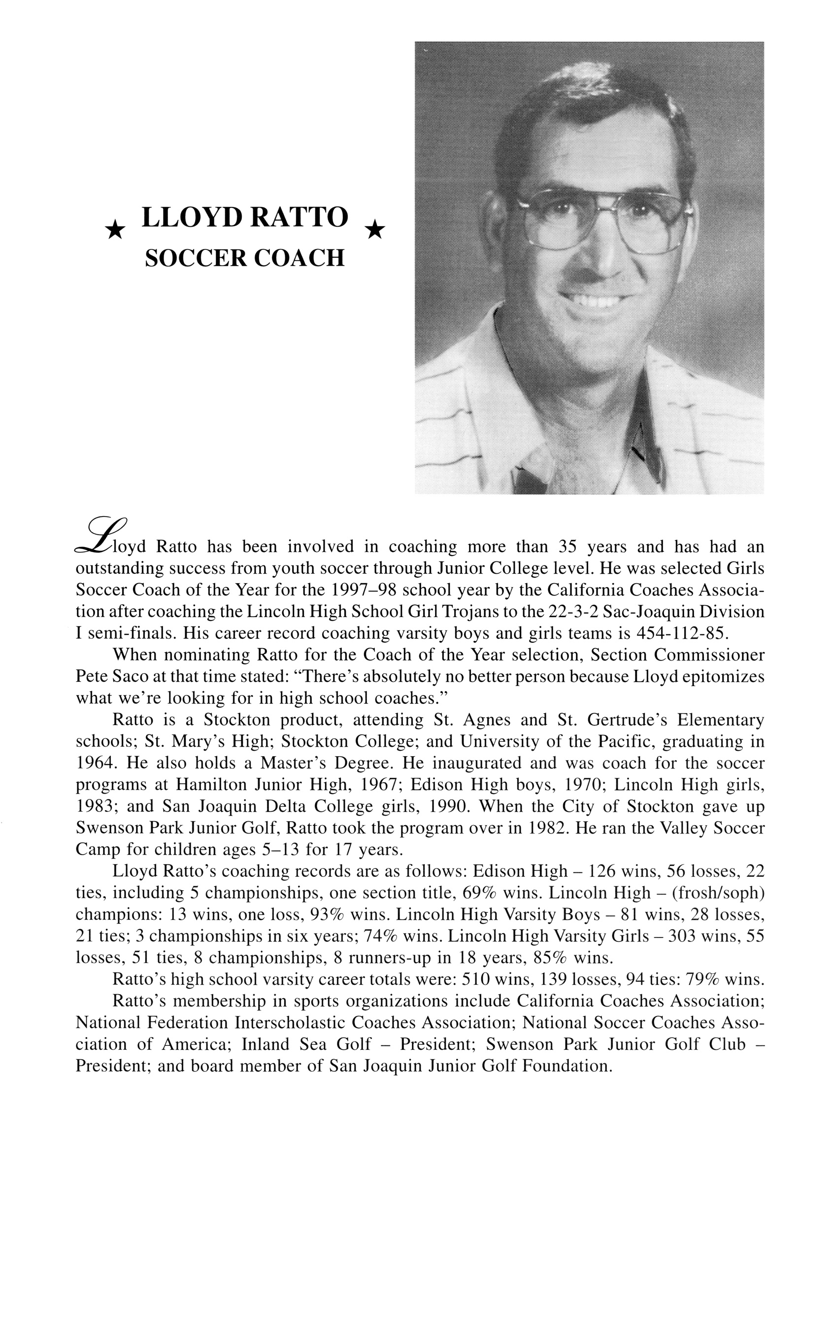 Lloyd Ratto - Stockton Athletic